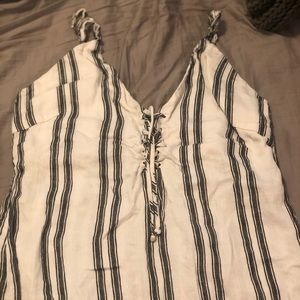 Reformation linen striped dress